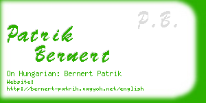 patrik bernert business card